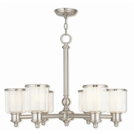 MIDDLEBUSH Brushed Nickel Chandelier Light, 21.5 in. 40206-91